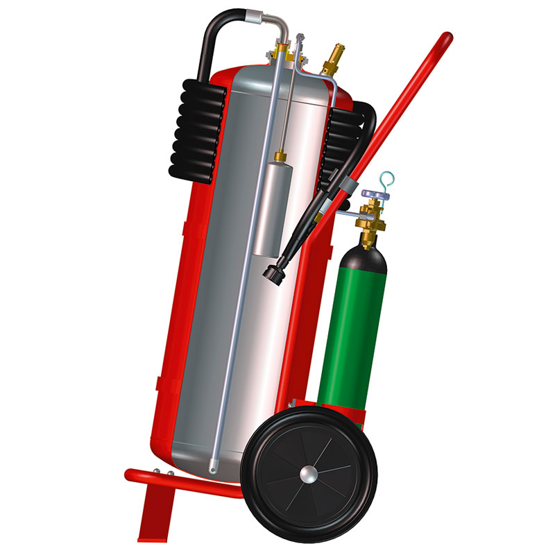 Sectional model mobile foam fire extinguisher DÖKA SK50